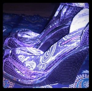 Purple metallic Dollhouse platforms